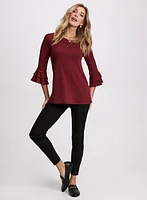 Ruffled 3/4 Sleeve Top