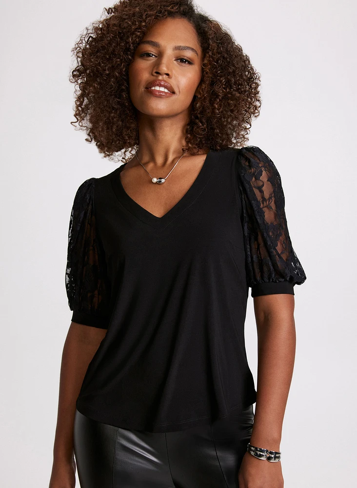 Lace Sleeve Top