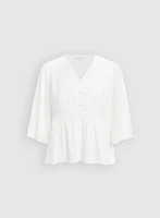 Blouse boutonnée à manches évasées