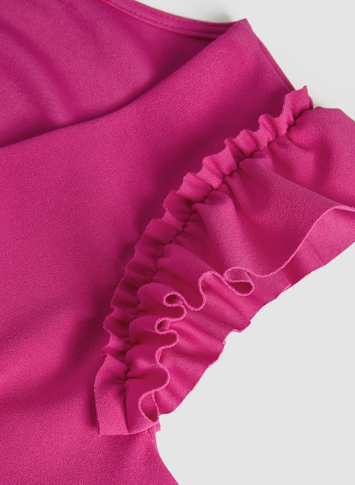 Ruffle Cap Sleeve Top