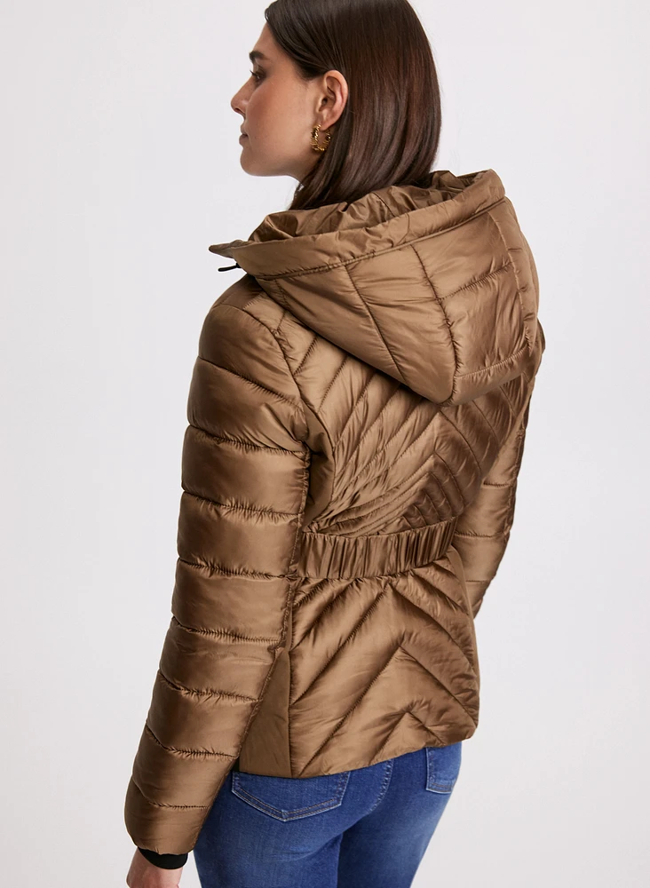 Belted Puffer Coat