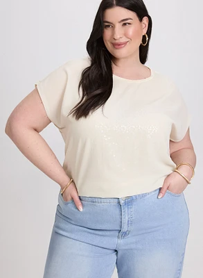 Matte Sequin Embellished Top