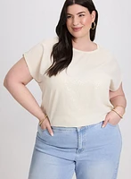 Matte Sequin Embellished Top
