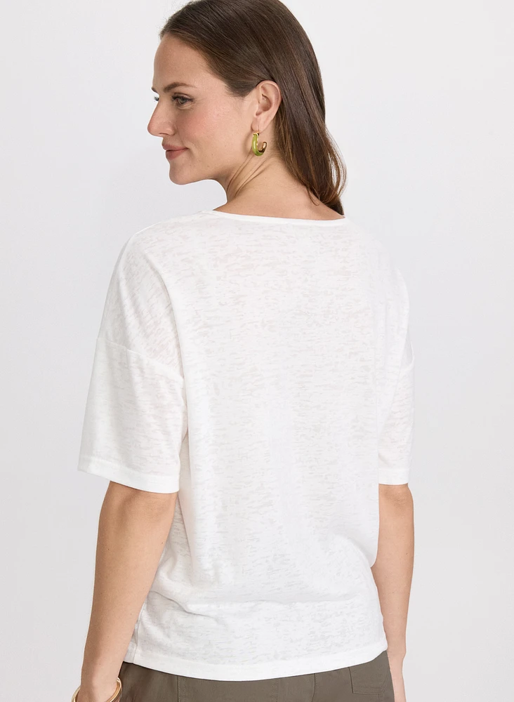 T-shirt à feuille de palmier