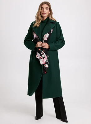 Stretch Wool Blend Coat