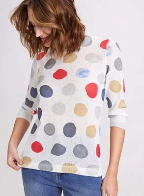 Dot Print Sweater