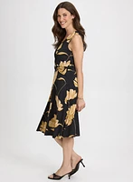 Robe florale à effet torsadé