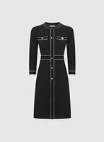 Robe-pull à coutures contrastantes