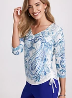 Paisley Print Top