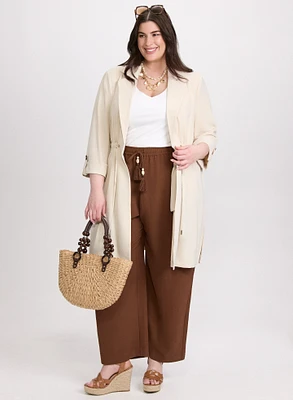 Long Drawstring Waist Jacket & Olivia Wide-Leg Pants