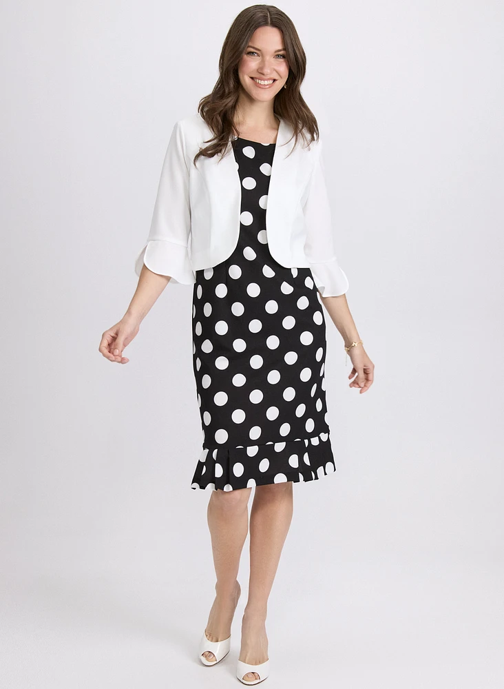 Polka Dot Dress & Jacket Set
