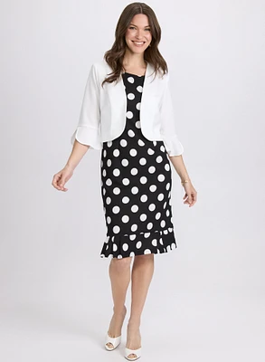 Polka Dot Dress & Jacket Set