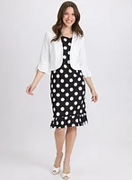 Polka Dot Dress & Jacket Set
