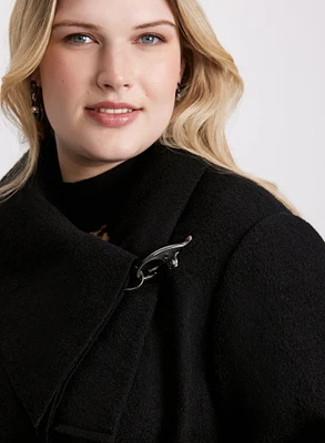 Cowl Neck Wool Coat