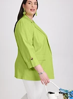 Blazer en mélange de lin