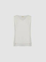 Sleeveless V-Neck Blouse