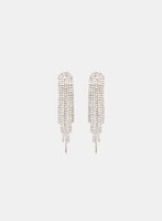 Crystal Half-Moon Cascade Earrings