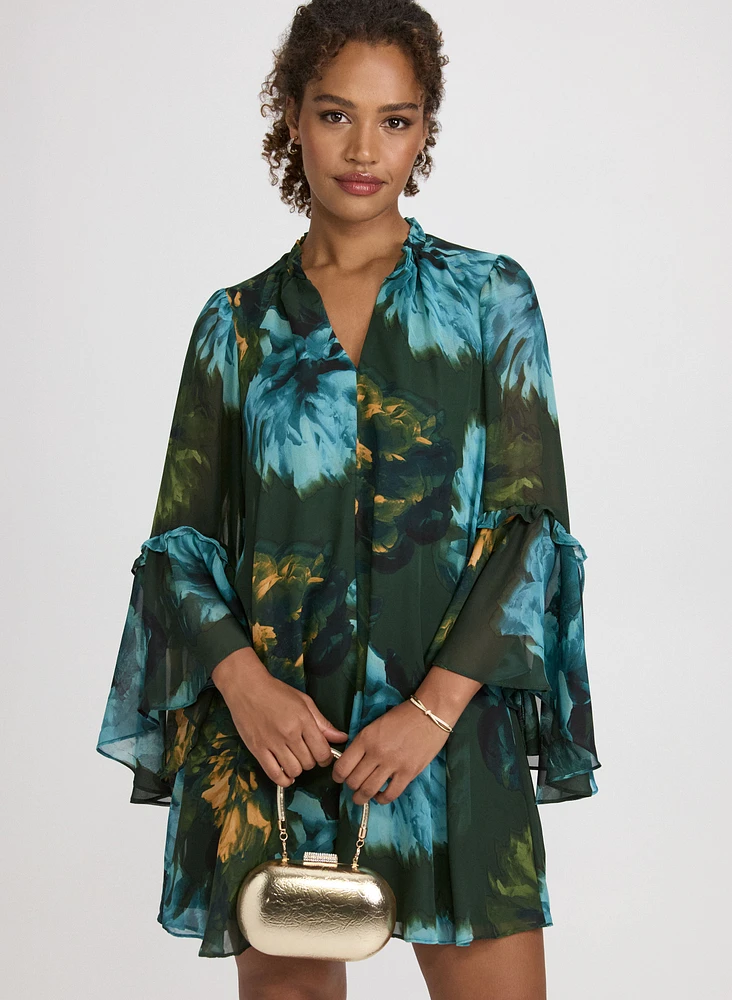Floral Bell Sleeve Dress