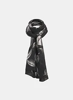 Foulard métallique à motif feuilles