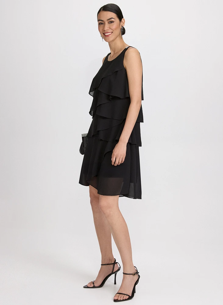Tiered Chiffon Dress