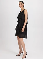 Tiered Chiffon Dress
