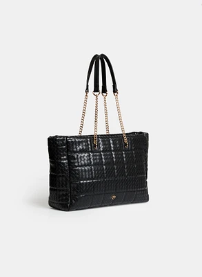 Quilted Vegan Leather Handbag