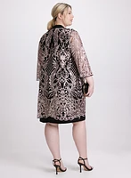 Lace Embroidered Jacket & Dress Set