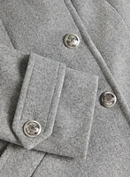 Manteau boutonné en mélange de laine