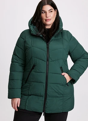Manteau bouffant en matières recyclées