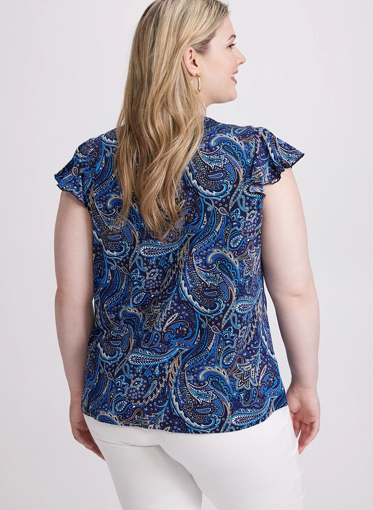 Paisley Print Top