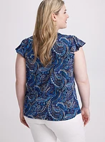 Paisley Print Top