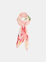 Foulard floral soyeux