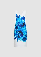 Robe courte à imprimé floral