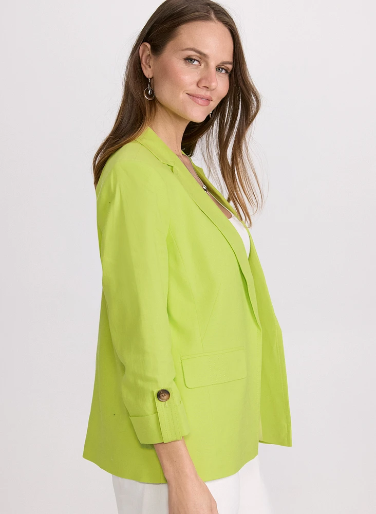 Blazer en mélange de lin