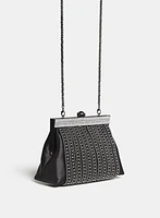Satin Rhinestone Clutch