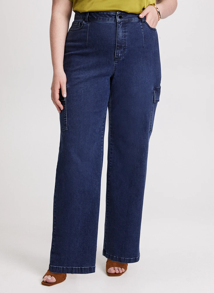 Wide Leg Cargo Jeans