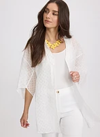 Blouse en coton à motif carreauté