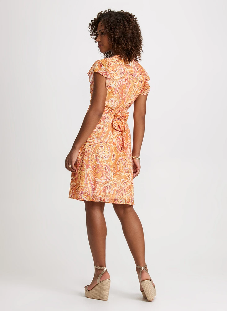 Floral Dress with Back Bow