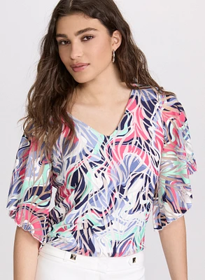 Blouse à motif abstrait