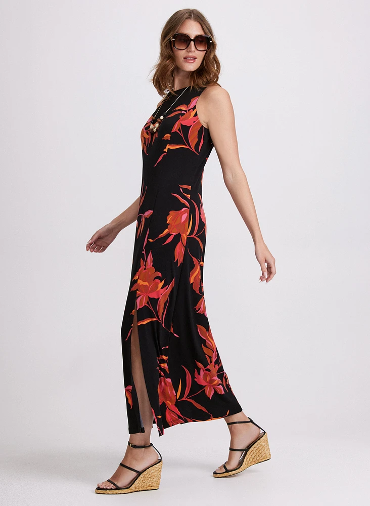 Robe maxi à motif floral