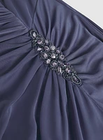 Mesh Wrap-Style Dress