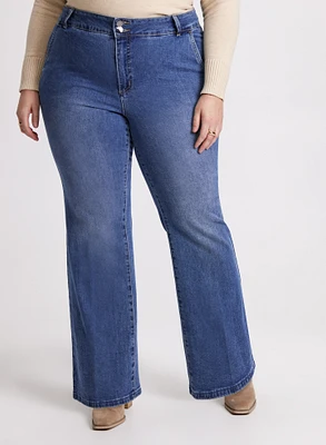 Pantalon en denim évasé