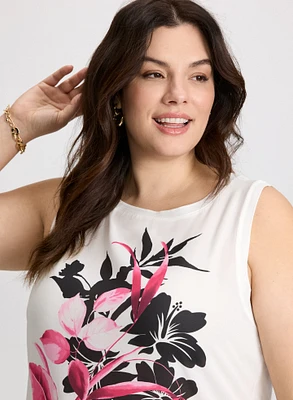 Floral Placement Print Top