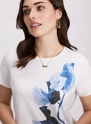 Floral Placement Print T-Shirt