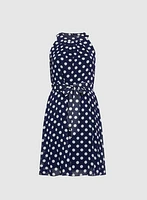 Polka Dot Chiffon Dress