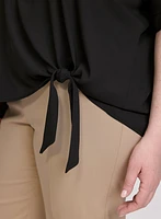 Blouse à ourlet noué en chiffon