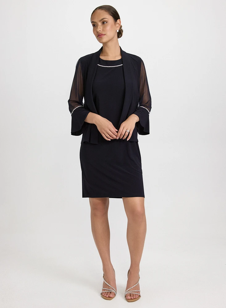 Ensemble à robe et veste pierres
