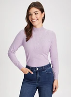 Pull en tricot à cristaux cascade