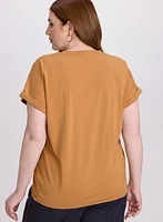 T-shirt à texte en paillettes