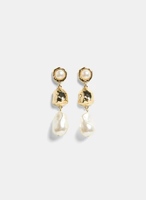 Boucles d'oreilles étagées à perle